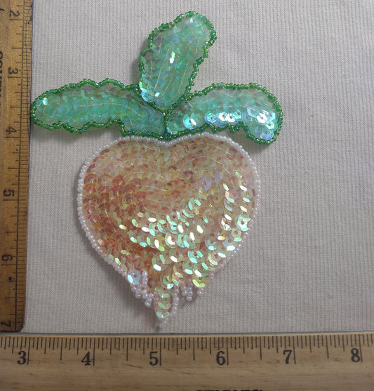 Applique #BLG-DC-15 #Pink #Sequin  #Flower #Patch #1pc