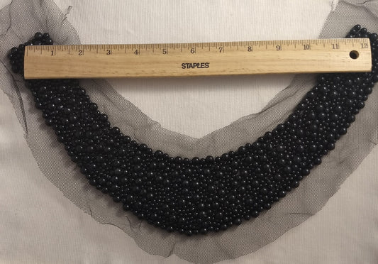 Applique #AI751 #Black #Mesh #Bead #1pc