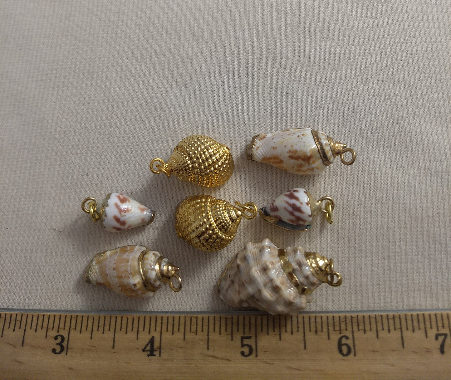 Pendant  #SS2  #Natural #Gold-Plated #Sea-Shell #Charm #1pk