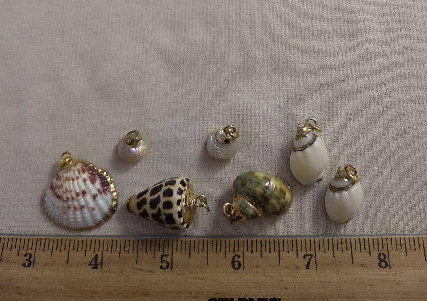 Pendant  #SS4 #Natural #Gold-Plated #Sea-Shell #Charm #1pk