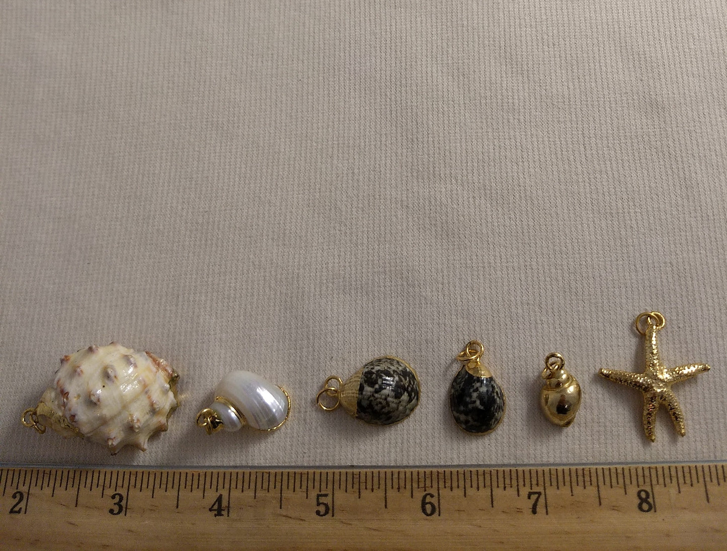 Pendant  #SS23 #Natural #Gold-Plated #Sea-Shell #Charm #1pk