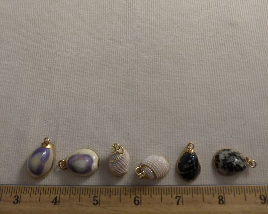 Pendant  #SS26 #Natural #Gold-Plated #Sea-Shell #Charm #1pk