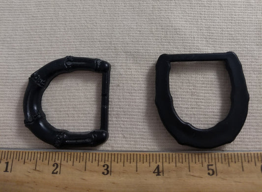 Buckle #HP201 #Black #D-Ring #Imitation #Bamboo #Plastic #1pc