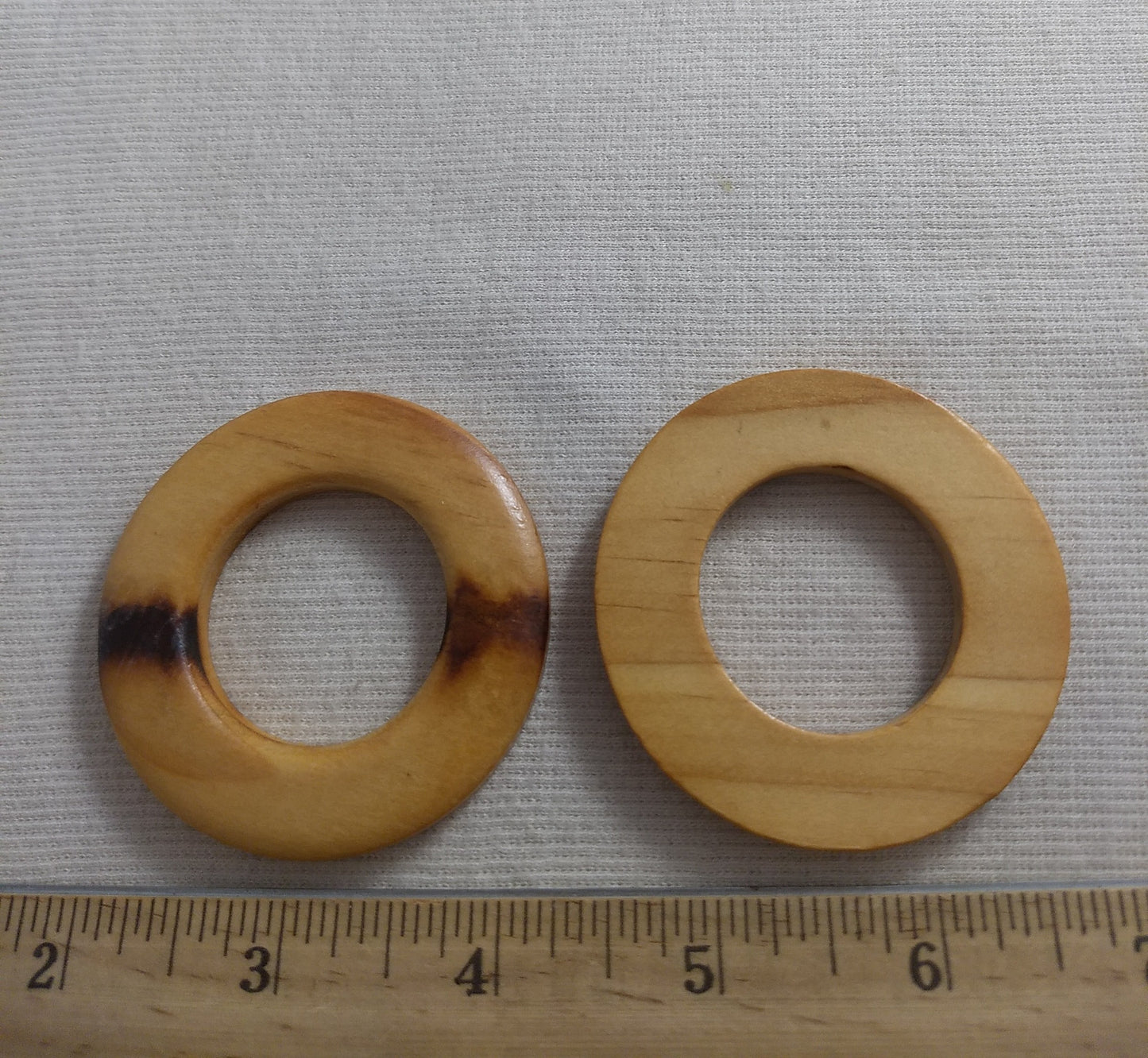 Ring #9184 #Brown #Imitation #Wood #Slider #Flat #Buckle #1pc