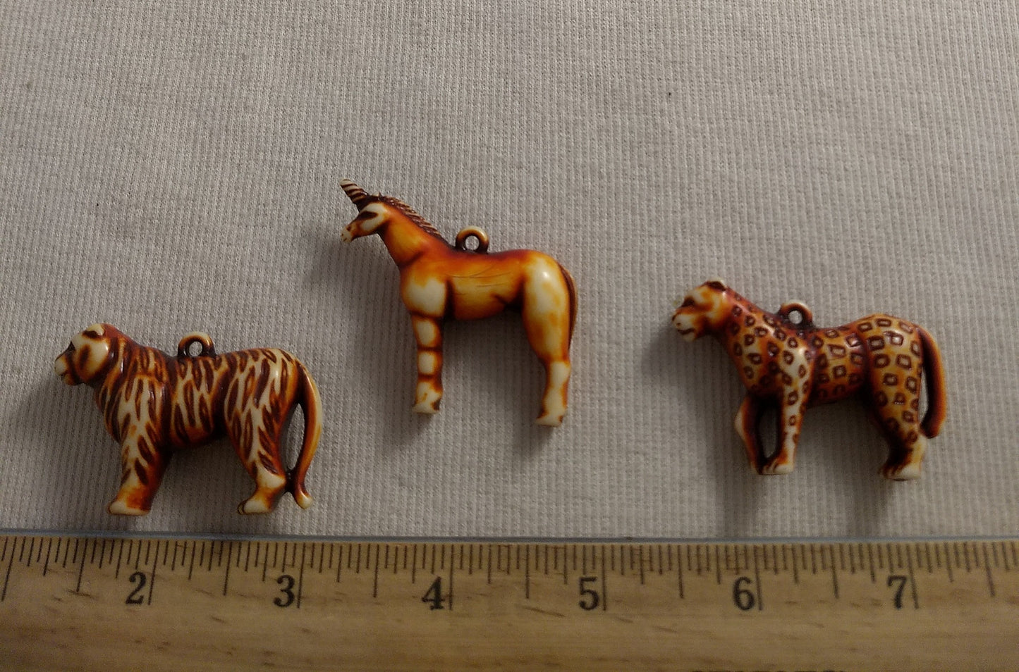 Pendant #186 #Brown #Bamboo #Animal #1set (3pcs)