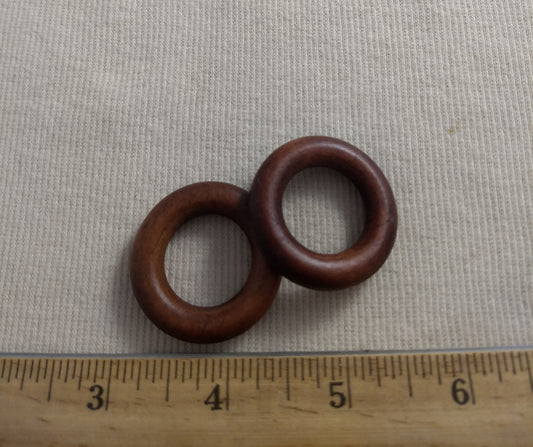 Ring #14040 #Natural #Brown #Wood #Slider #Belt #Buckle #2pc