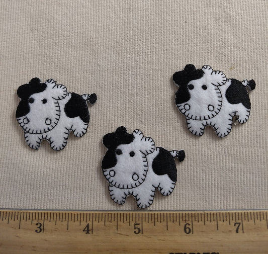 Applique #NFXH081216-1 #White #Cow #Patch #1pc