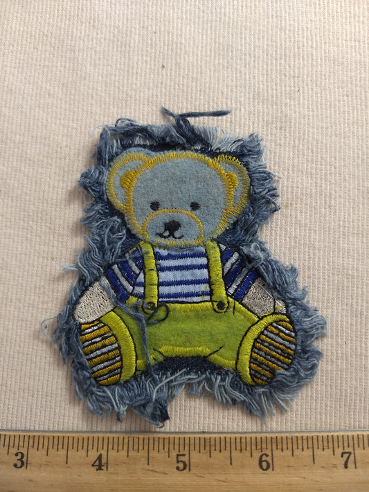 Applique #NFXH2339 #Green #Teddy-Bear #Embroidery #Patch #1pc