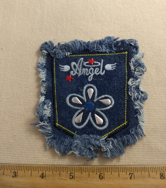 Applique #NFXH2273 #Blue #Angel #Embroidery #Patch #1pc