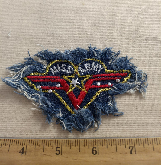 Applique #NFXH2271 #Blue #Miss-Army #Embroidery #Patch #1pc