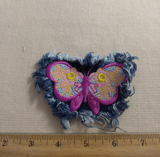 Applique #NFXH2276 #Pink #Butterfly #Embroidery #Patch #1pc