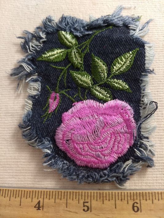 Applique #NFXH2352 #Pink #Embroidery #Flower #Patch #1pc