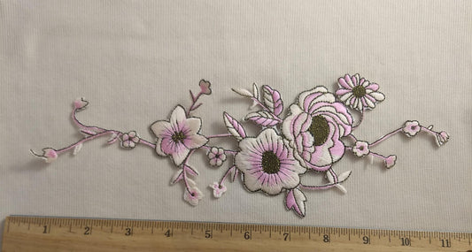 Applique #NFXH6356 #Pink #Flower #Patch #1pc