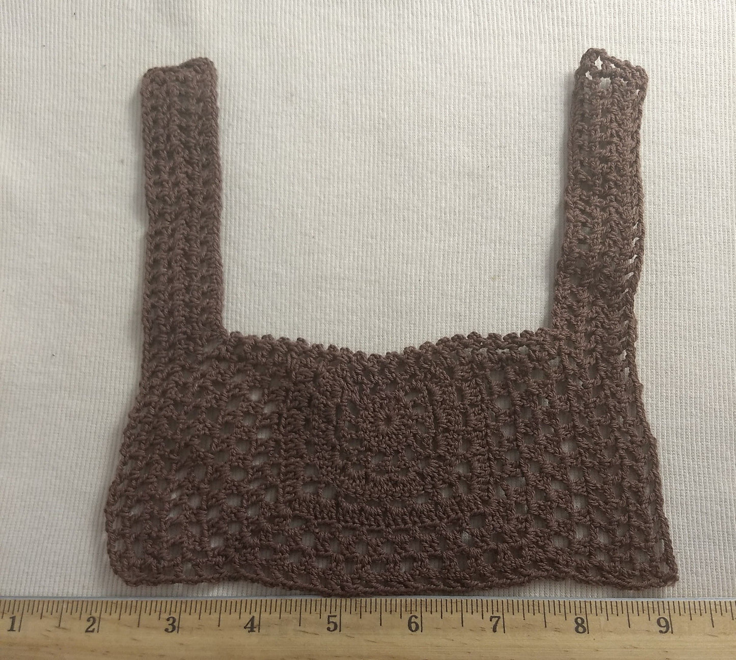 Applique #FIL2001 #Brown 7"x7" #Crochet #Yoke #1pc