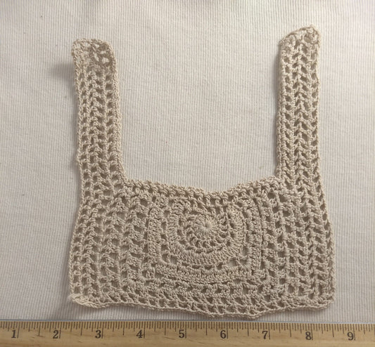 Applique #FIL2001 #Cream #7"x7" #Crochet #Yoke #1pc