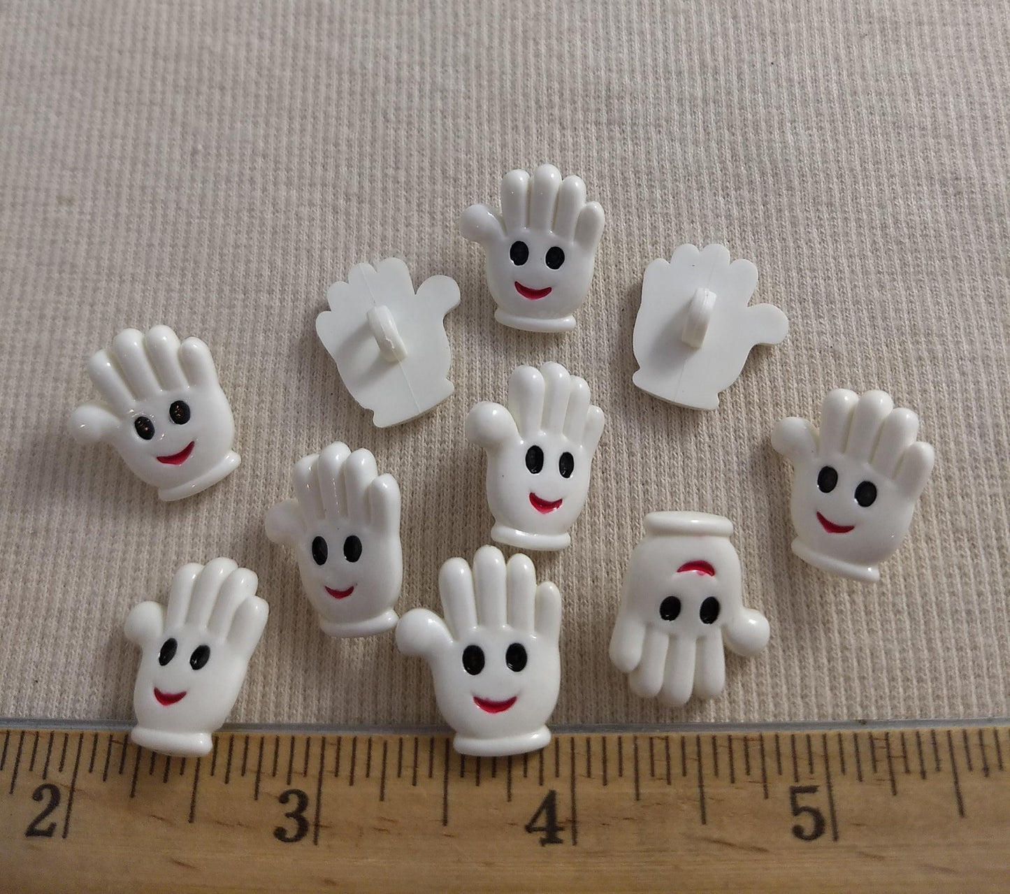 Button #Children #Shank #White #Hand #Polyester #10pc