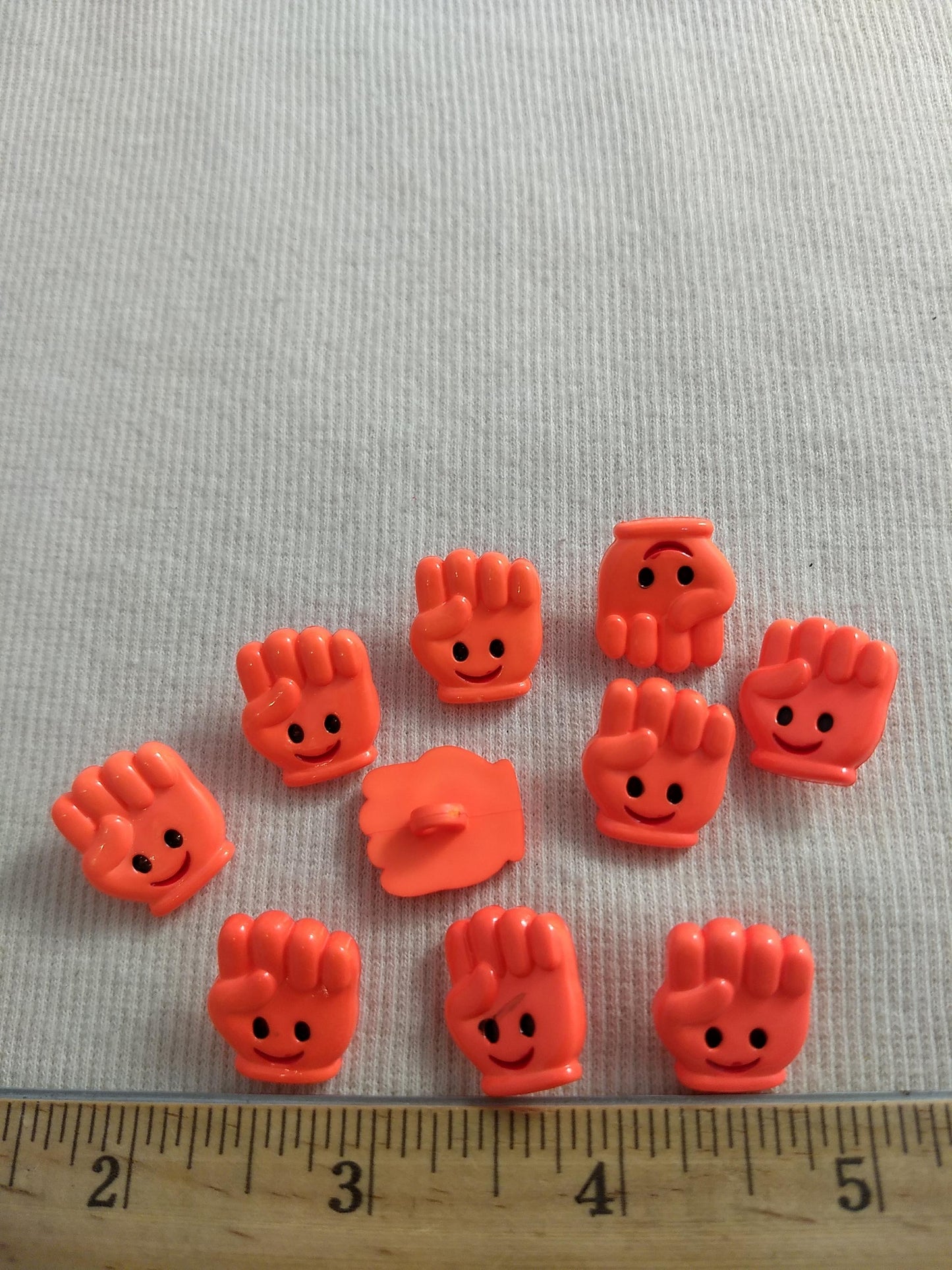 Button #Children #Shank #Orange #Hand #Polyester #10pc