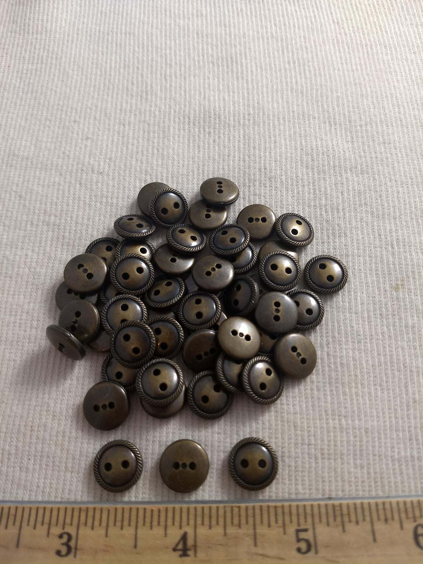 Button #S2039 #2 Hole #Antique-Gold #Abs #50pcs #1pkt