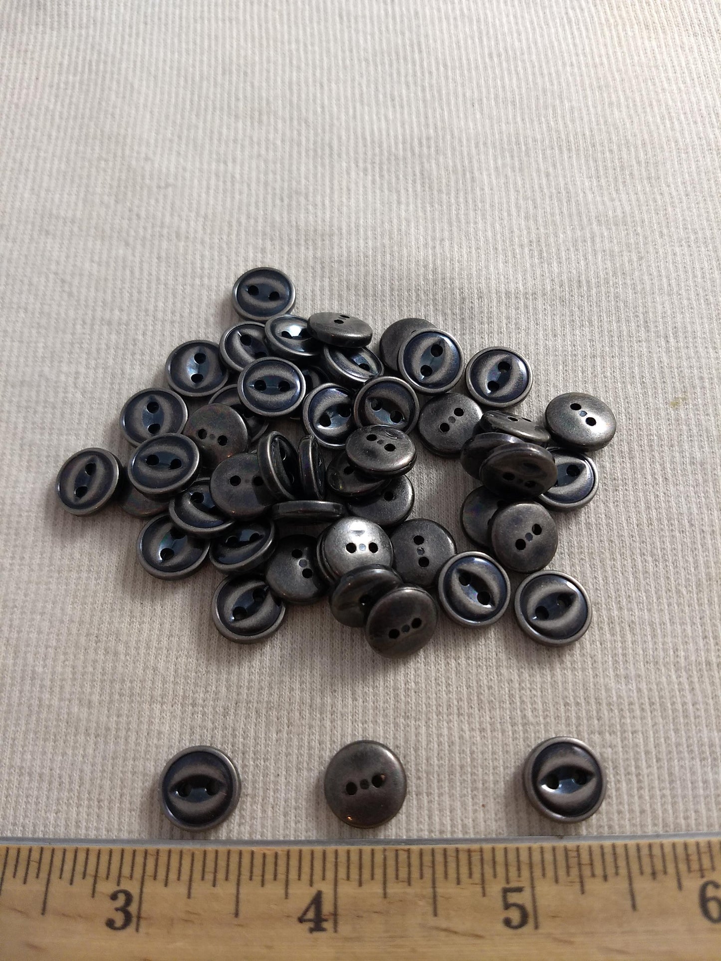 Button #S2038 #2-Hole #Antique-Silver #Fisheye #Rim #Abs #50pcs #1pkt