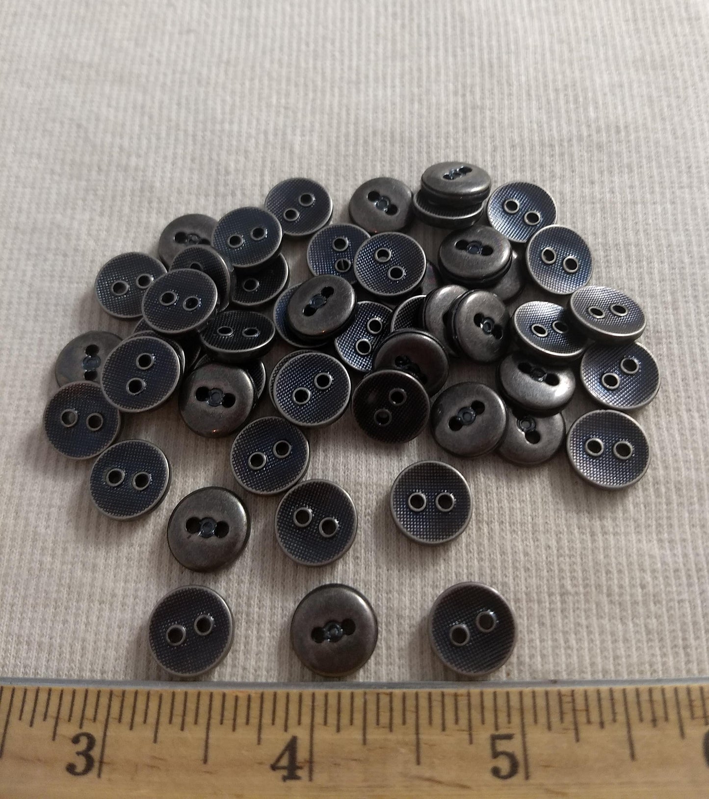 Button #S2041 #2-Hole #Antique-Silver #Rim #Abs #50pcs #1pkt