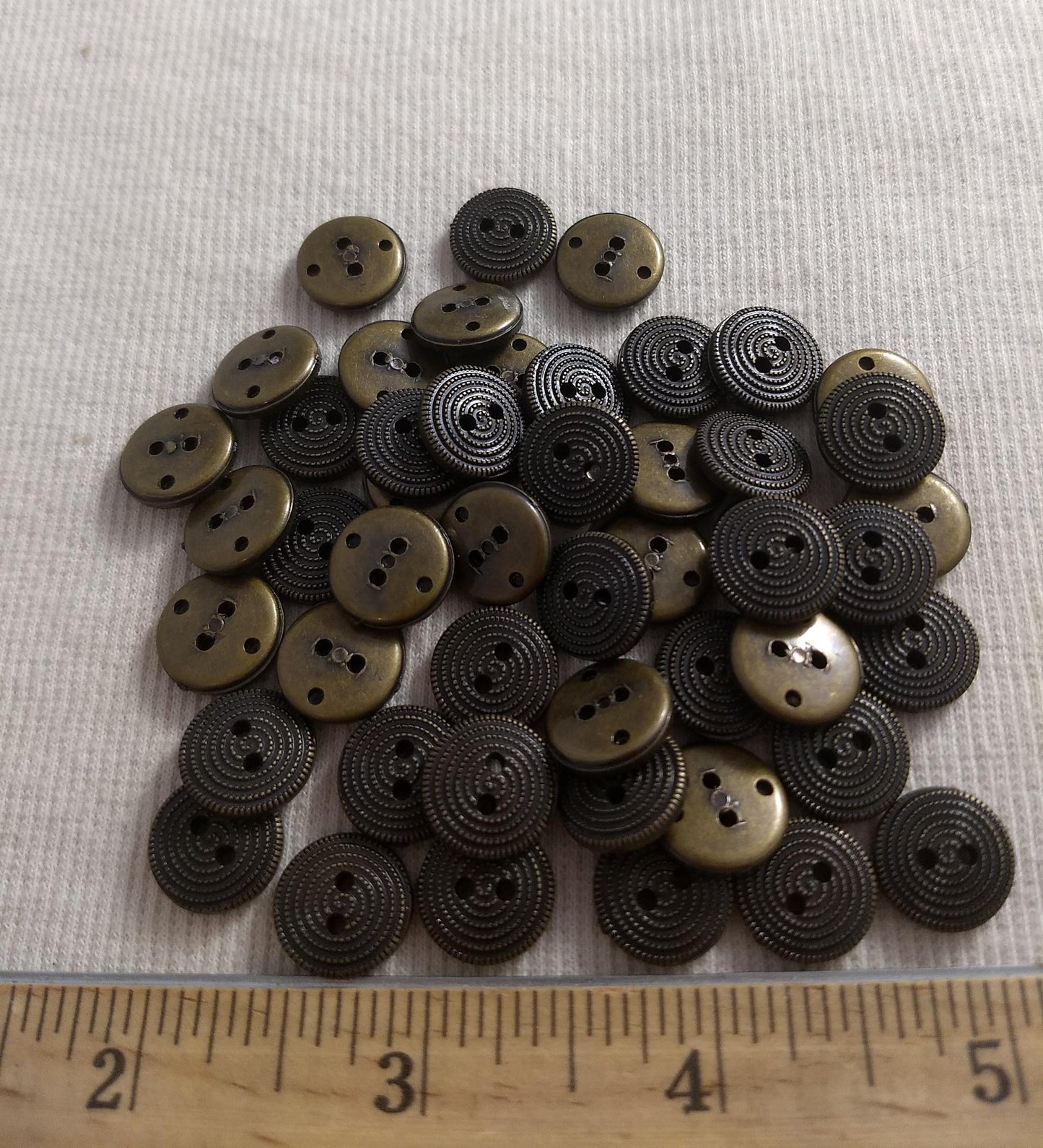 Button #S2044 #2-Hole #Antique-Gold #Rim #Abs #50pcs #1pkt