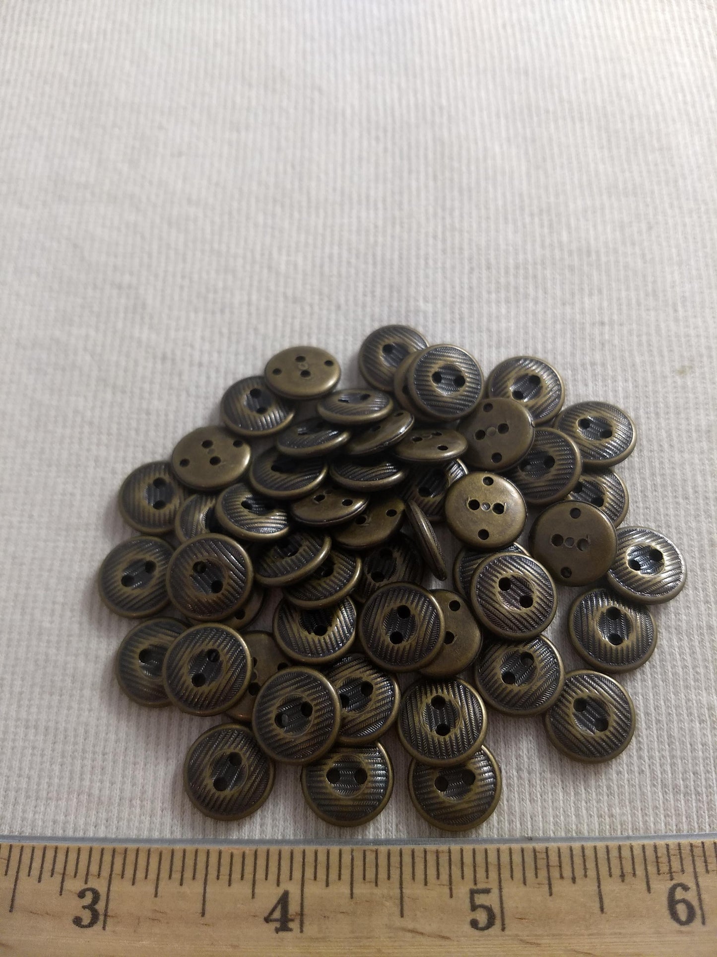 Button #S2045 #2-Hole #Antique-Gold #Rim #Abs #50pcs #1pkt