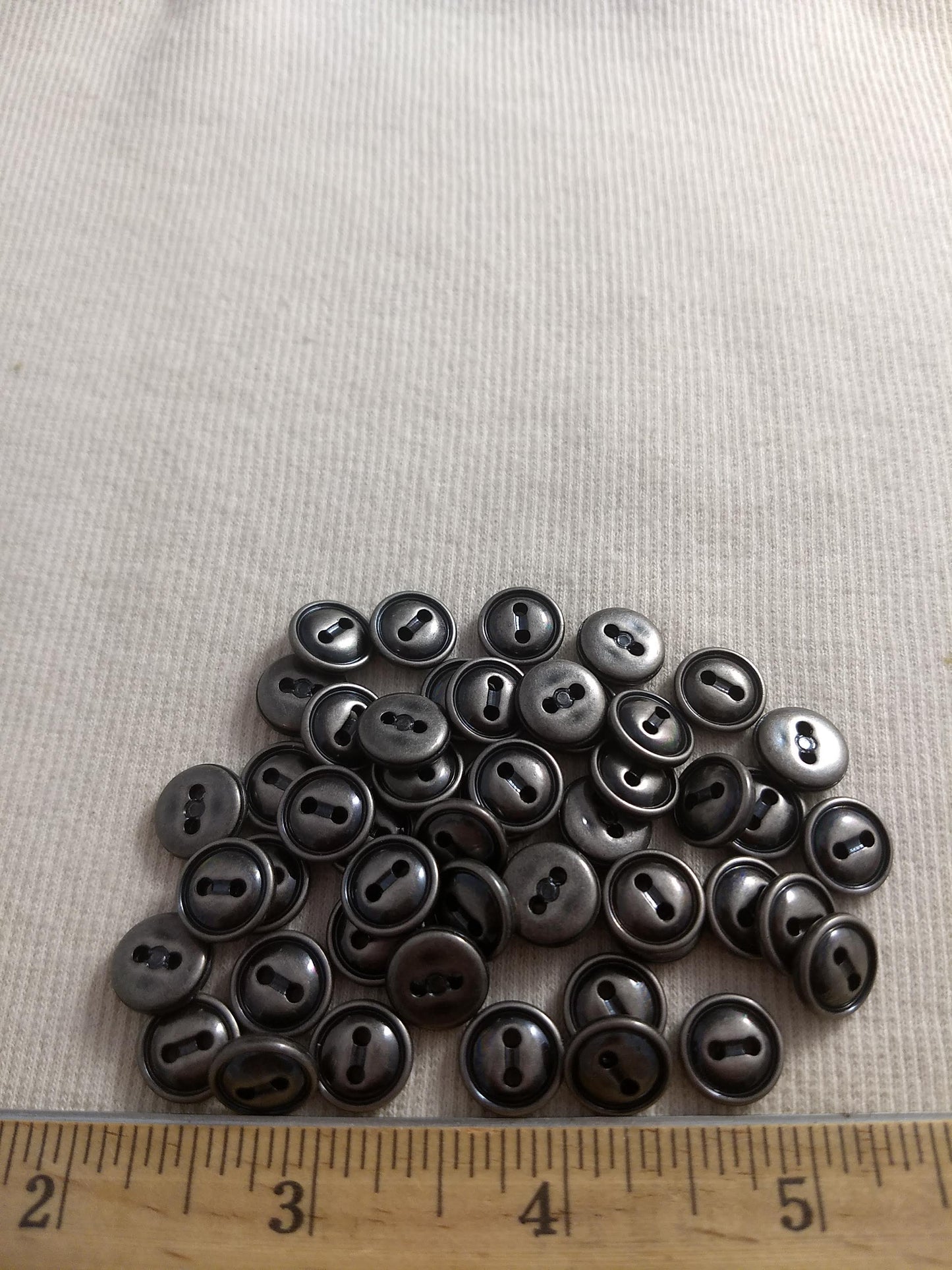 Button #S2048 #2 Hole #Antique-Silver #Rim #Abs #50pcs #1pkt