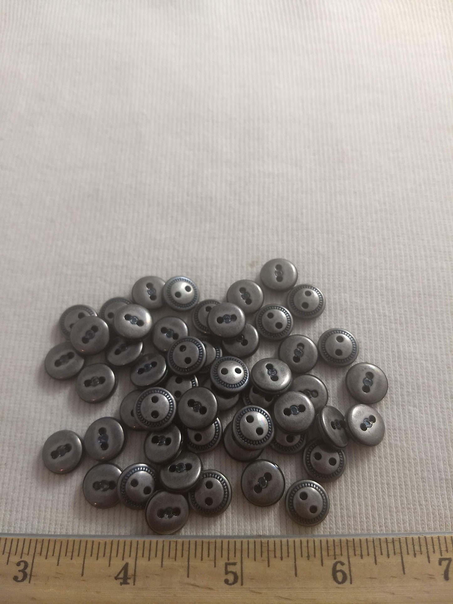 Button #S2055 #2 Hole #Antique-Silver #Rim #Abs #50pcs #1pkt