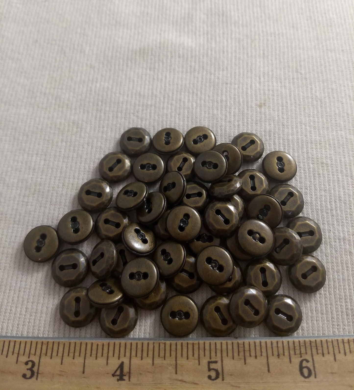 Button #S2057 #2 Hole #Antique-Gold #Rim #Abs #50pc #1pkt