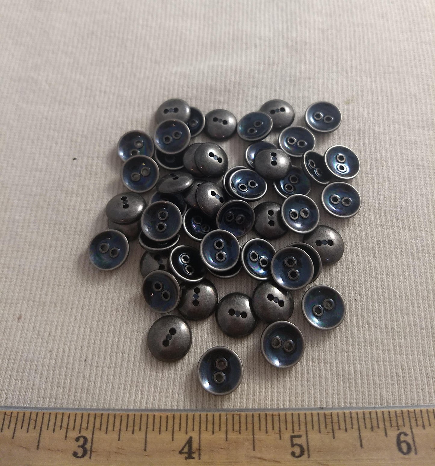 Button #S2050 #2 Hole #Antique-Silver #Rim #Abs #50pc #1pkt