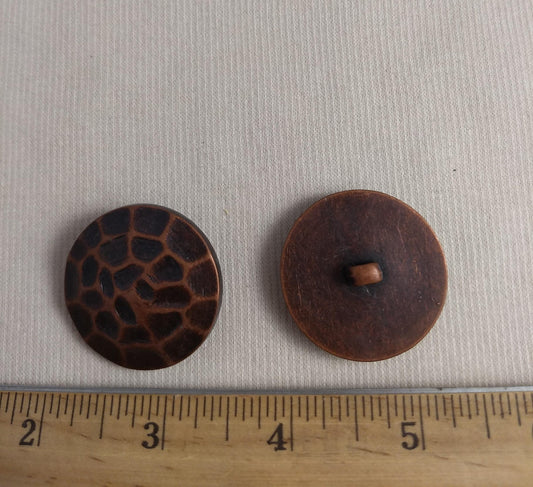 Button #1679 #Shank #Brown #1 Set 10pc