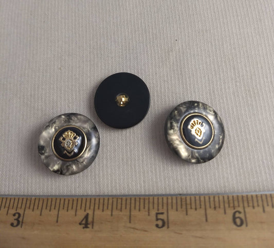 Button #1958 #Shank #Grey #Polyester #10pc