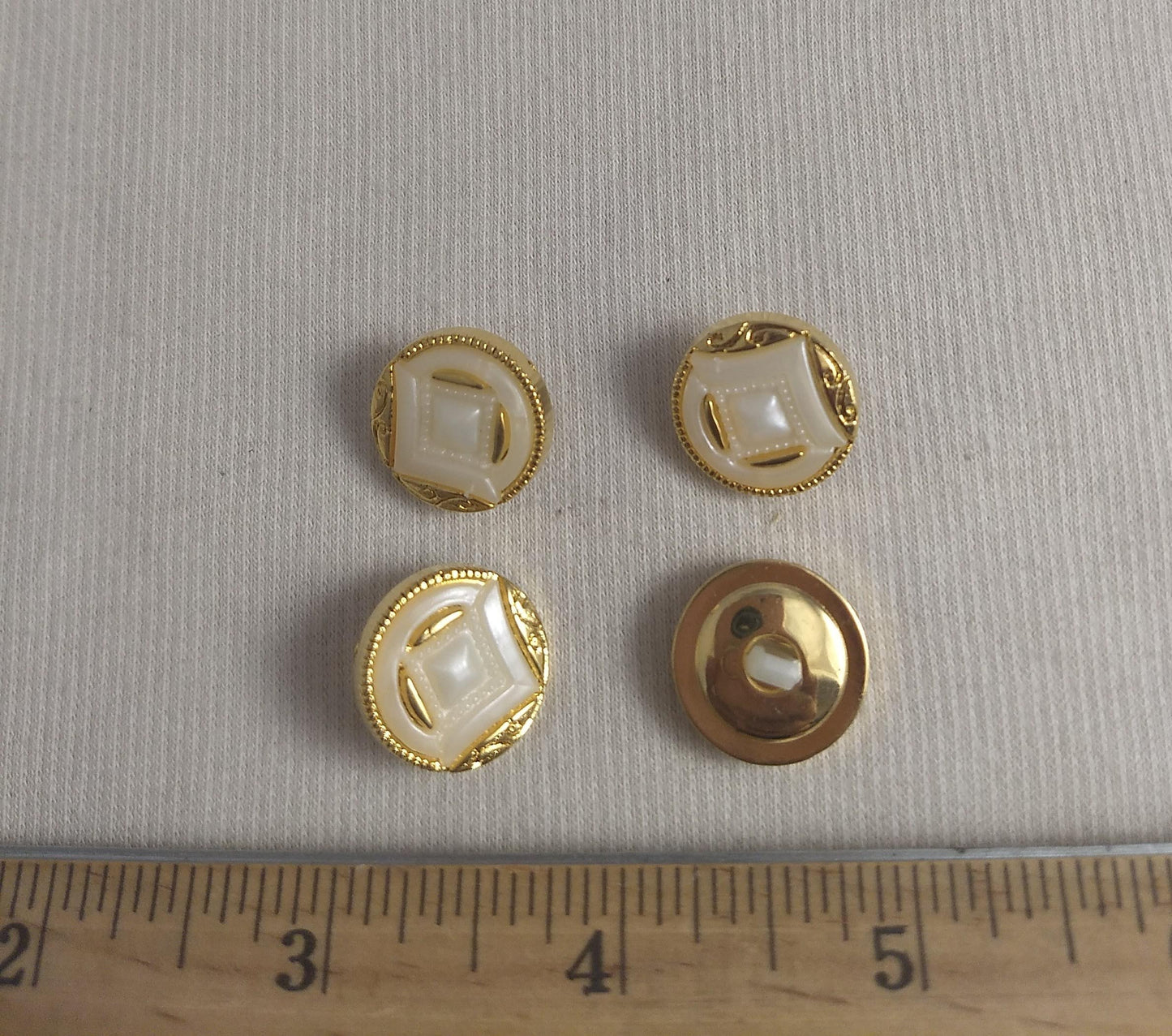 Button #1692 #Shank #Gold #Rim #10pc