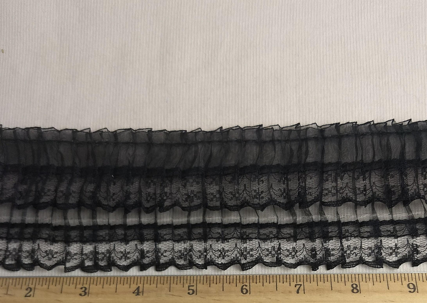 Ribbon #311 #Black #Double Layer #Lace #1yd