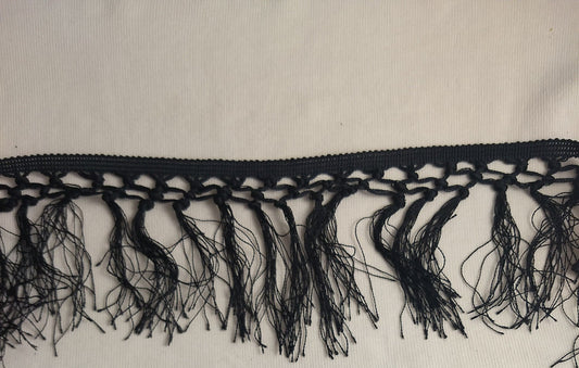 Ribbon #SB4993 #Black #Braded #Fringe #2yd