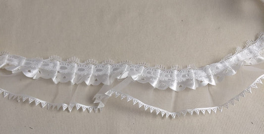 RIBBON #LYF09401 #White #Anglaise #Lace 1yd