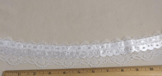 RIBBON #LYF750 #White #scalloped #Lace #2yd