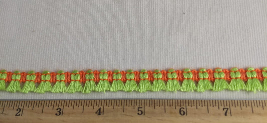 Ribbon #TR104C #Green #Embroideried #Tassel #Fringe #1yd