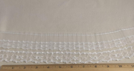 Ribbon #177-3 #White #Embroideried #Scalloped #Lace #1yd