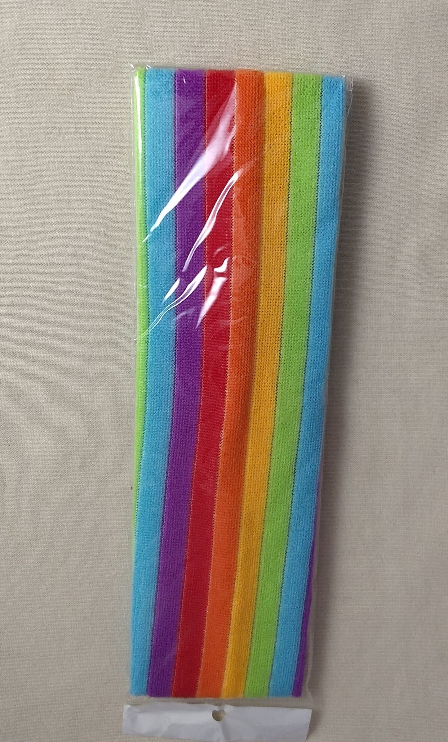 HEADBAND #YWZW120910-6 #Rainbow #Stripe #Stretch #3 in 1  #1pc