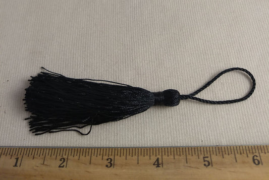 Ribbon #YWLS090730 #Black #Tassel #10pc