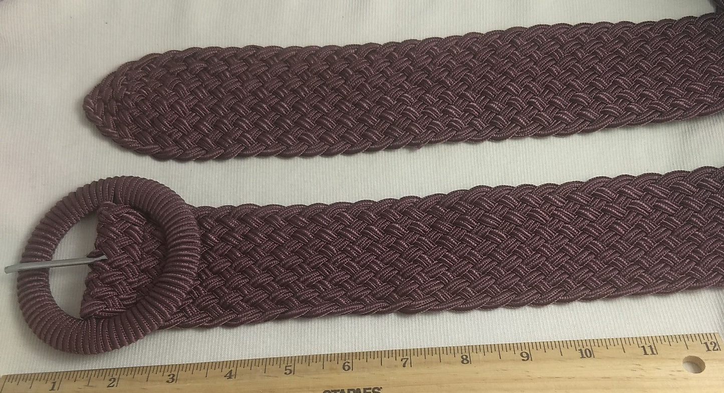 BELT #102524B #Brown #Weave #Prong #Buckle #1pc