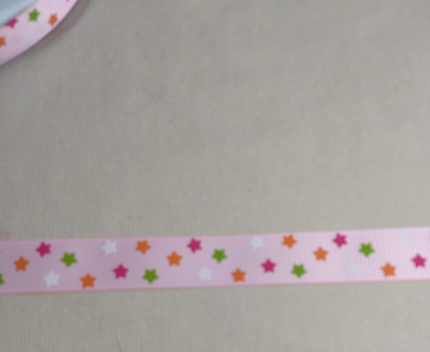 RIBBONS #113124 #Pink #Stars #Border #Tape #Grosgrain #Polyester #1yd