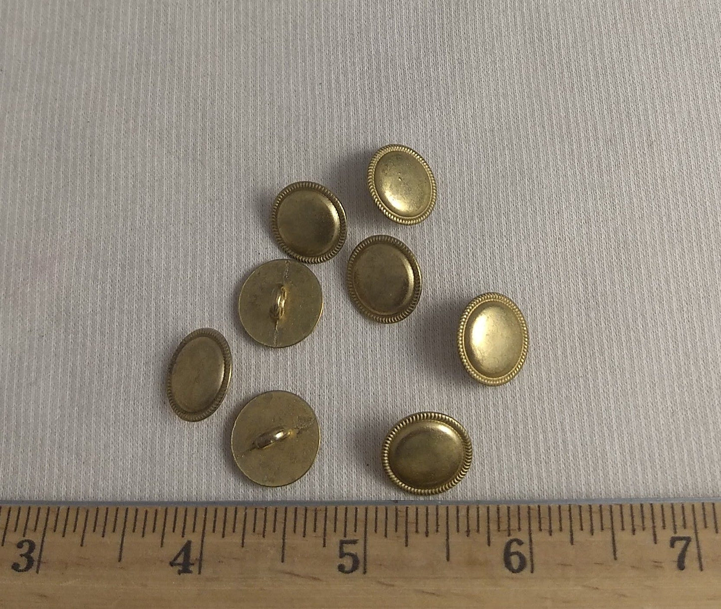 Button #S2059 #Shank #Antique-Gold #Rim #Metal #49pc