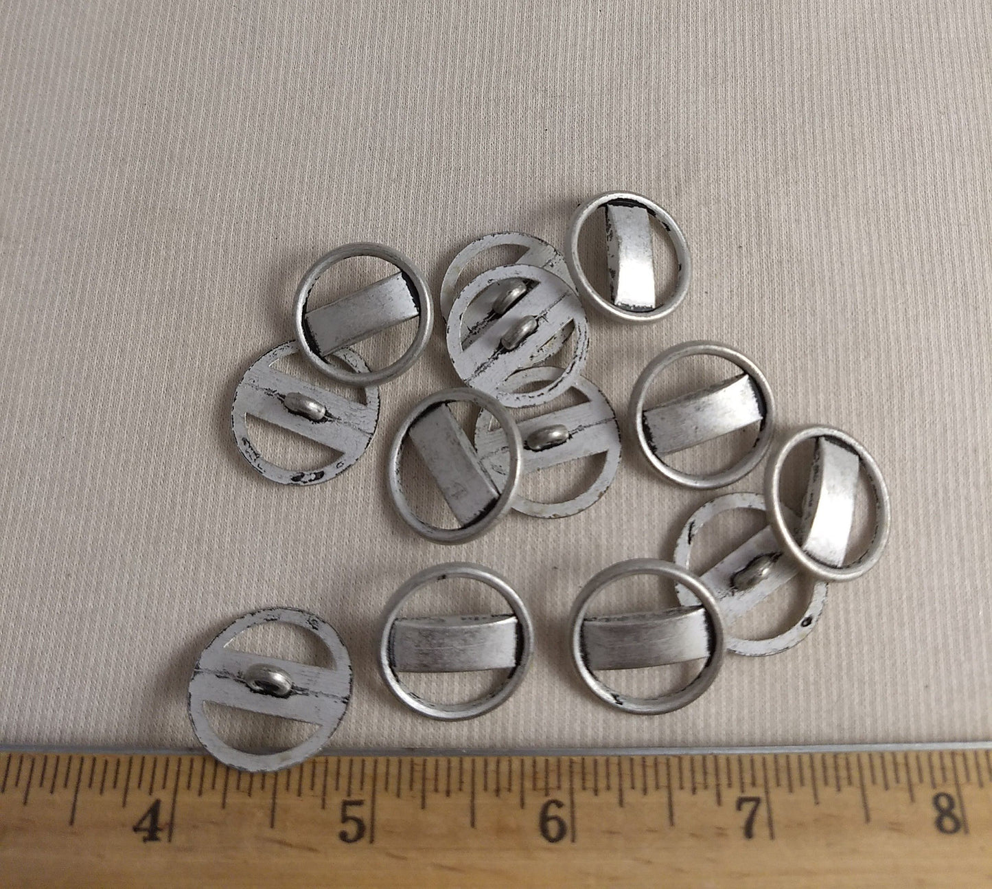 Button #9213 #Shank #Silver #Metal #10pc