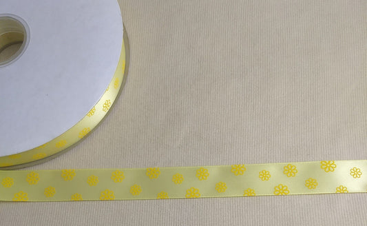 RIBBONS #113124 #Yellow #Flower #Border #Tape #Grosgrain #Polyester #1yd