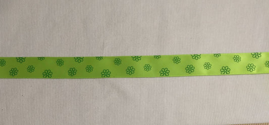 RIBBON #113124 #Green #Flower #Border #Tape #Grosgrain #Polyester #2yd
