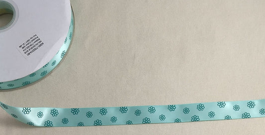 RIBBON #113124 #Green #Flower #Border #Tape #Grosgrain #Polyester #2yd