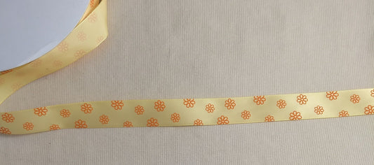 RIBBON #113124 #Yellow #Flower #Border #Tape #Grosgrain #Polyester #2yd