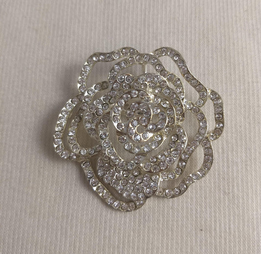 Brooch #BR3415 #Silver #Pin #Abs #Rhinestone #1pc